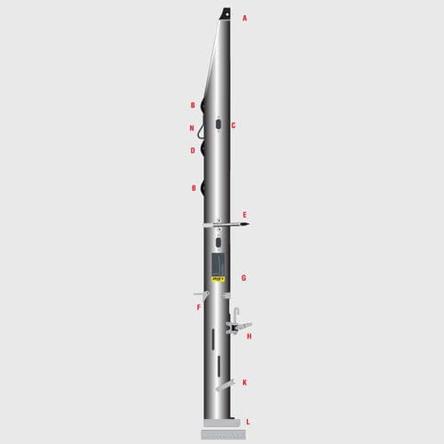 Mástil de vela ligera - 50380 - AG+ SPARS - para barco de quilla de deporte / de aluminio
