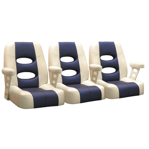 Asiento piloto - 4BBF13 - Llebroc Industries - para barco / con reposabrazos / respaldo alto