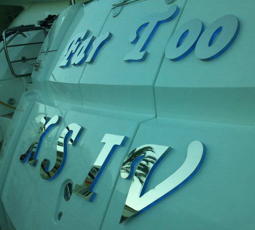 Letra para yate - Atep Italia - para barco / para buque / de acero inoxidable