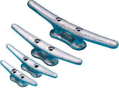 Bita de amarre para pantalán - Dock Edge - plana / fundición