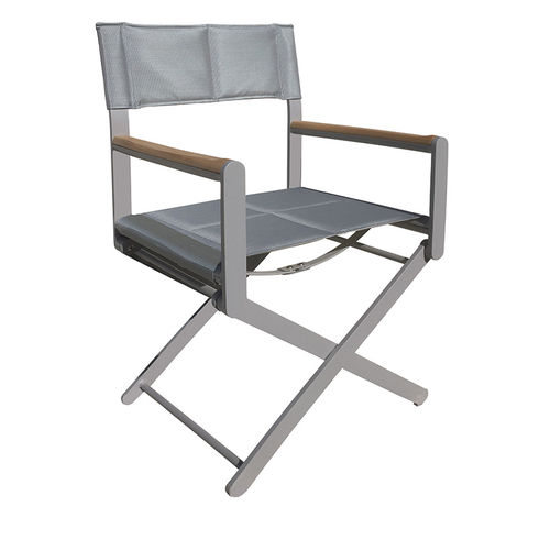 Silla tipo director de cine para barco - OSKAR | Grey/Grey - Valdenassi - para yate / plegable / gris