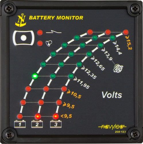 Panel de control para barco - NL208-123 - NAVYLEC - para batería