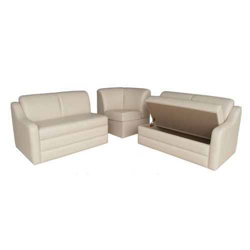 Sofá modular - Bimini Marine Sectionals - Glastop Inc. - para yate / para 5 personas / con almacenamiento