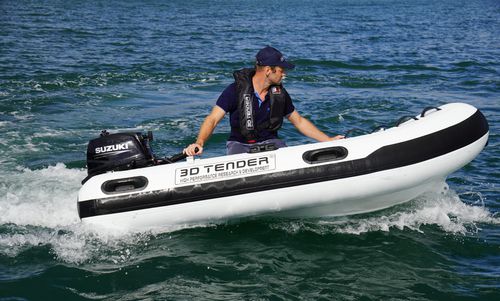 Embarcación neumática fueraborda - FEDERLIGHT 245 - 3D MARINE - semirrígida / open / de aluminio