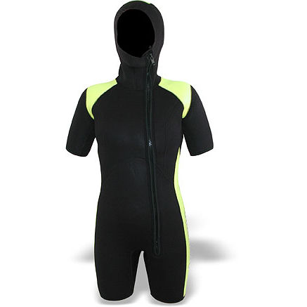 Traje húmedo de buceo - Santiago - Amaranto - de una pieza / shorty / con capucha