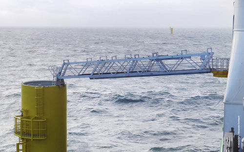Pasarela para buque de servicio offshore - Fassmer - telescópica / con compensación de movimiento / hidráulica