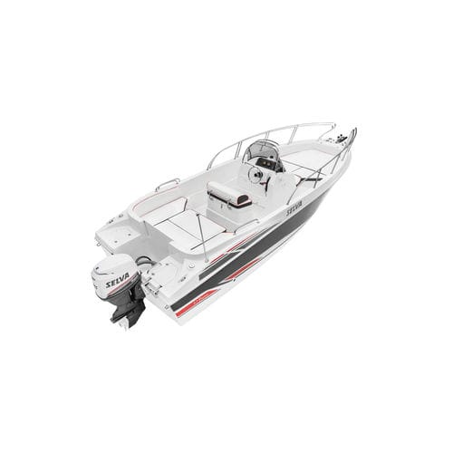 Barco open fueraborda - 6.7 ELEGANCE - Selva Marine - Fiberglass - con consola central / de fibra de vidrio / 8 personas máx.