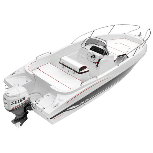 Barco open fueraborda - 5.7 ELEGANCE - Selva Marine - Fiberglass - con consola central / de fibra de vidrio / 7 personas máx.