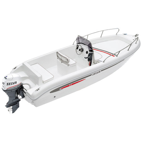 Barco open fueraborda - D.5.3 - Selva Marine - Fiberglass - con consola central / de fibra de vidrio / 6 personas máx.