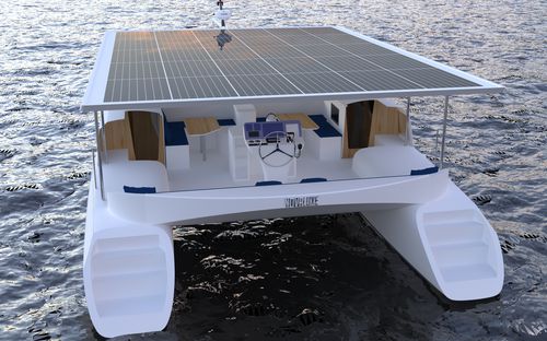 Barco cabinado catamarán - ELIGHT 40 - NOVA LUXE YACHTS - intraborda / electrosolar / bimotor