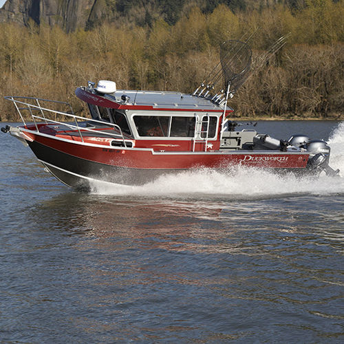 Barco de motor de pesca-paseo fueraborda - 26  - Duckworth - bimotor / con caseta de timón / offshore