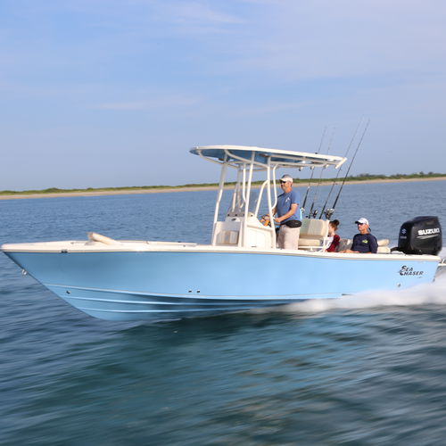 Barco open fueraborda - 26 LX - Sea Chaser - con consola central / de pesca deportiva / 12 personas máx.