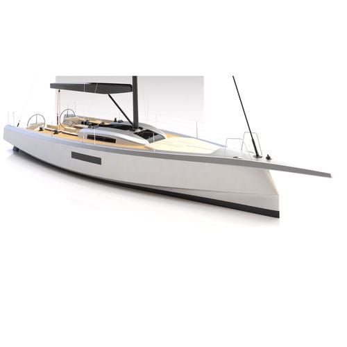 Velero de crucero costero - 43  - ERYD YACHTS - con bauprés / con doble rueda de timón