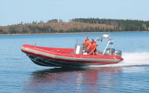 Embarcación neumática fueraborda - 23' RHIB - ABCO Industries Limited - bimotor / semirrígida / con consola central