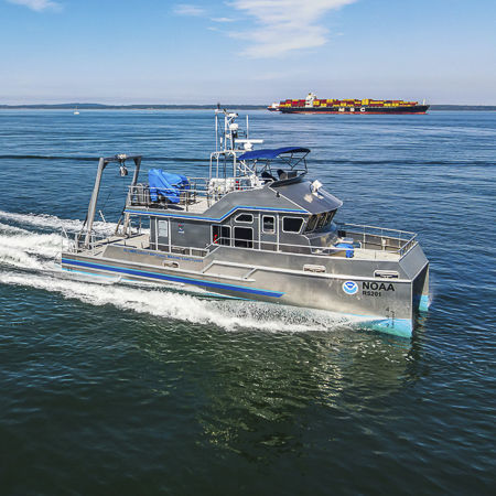 Barco profesional barco de investigación oceanográfica - 50′ - All American Marine - catamarán / intraborda / de aluminio