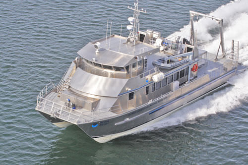 Buque para investigación oceanográfica catamarán - R/V Manta - All American Marine - de aluminio