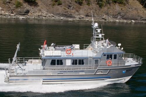 Barco profesional barco de investigación científica - R/V Fulmar - All American Marine - catamarán / intraborda / de aluminio