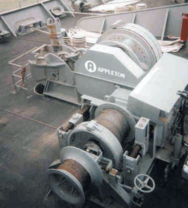 Chigre para buque - AHAW/MW - Appleton Marine Inc - con motor hidráulico / tambor simple