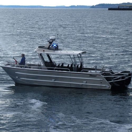 Barco profesional barco de bomberos - 3011-CTC - Armstrong Marine - catamarán / fueraborda / de aluminio