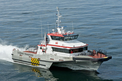Buque de servicio offshore de transporte de tripulación - EXPRESS TRI SWATH 27 - Austal USA - para parques éolicos
