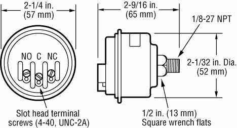 Sensor de presión - PSB - FW Murphy - para barco / para motor