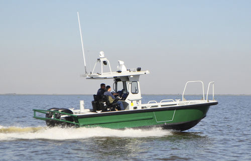 Barco profesional barco utilitario - 25 COURAGEOUS - Metal Shark Aluminum Boats - fueraborda / de aluminio