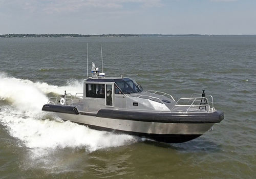 Barco profesional barco de bomberos - 45 DEFIANT  - Metal Shark Aluminum Boats - hidrojet intraborda / de aluminio