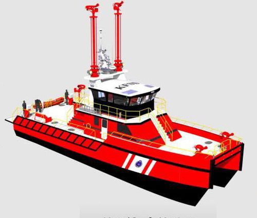 Barco profesional barco de bomberos - FireCat 25M - Metalcraft Marine Inc - catamarán / intraborda
