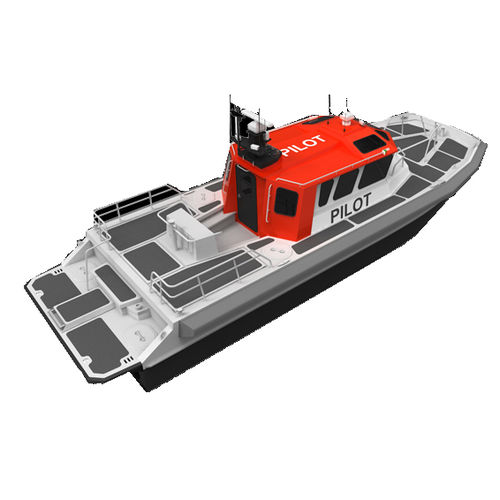 Barco profesional embarcación piloto - M1 - 46' - Moose Boats, Inc. - catamarán / hidrojet intraborda / diésel