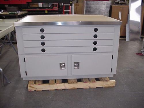 Mesa de cartas para buque - NOAA - Quality Metal Works - fija / de acero