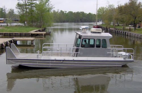 Barco profesional gabarra de trabajo - 3110BV - Scully's Aluminum Boats - fueraborda