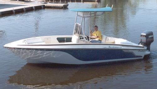 Barco open fueraborda - Sportsman23 - Scully's Aluminum Boats - de aluminio / con T-top