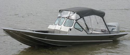 Barco open fueraborda - 2072V2 - Scully's Aluminum Boats - con doble consola / de aluminio