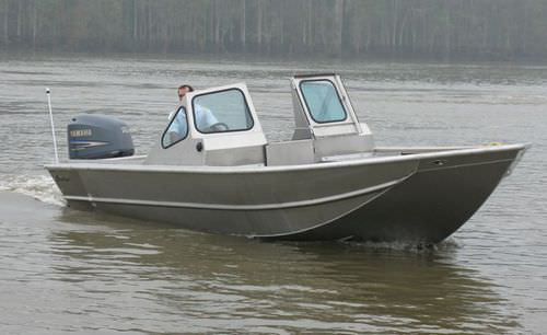 Barco open fueraborda - 2484DV3 - Scully's Aluminum Boats - con doble consola / de aluminio