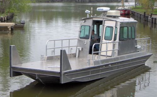 Barco profesional gabarra de trabajo - 31’x9′ - Scully's Aluminum Boats - fueraborda / de aluminio