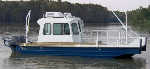 Barco profesional gabarra de trabajo - 2496BV - Scully's Aluminum Boats - fueraborda / de aluminio