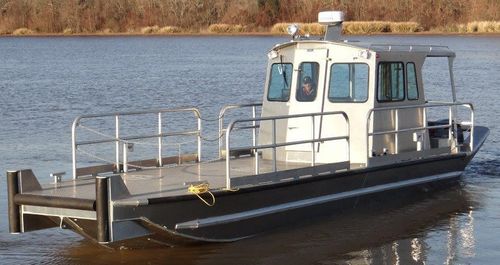 Barco profesional gabarra de trabajo - 3410BV - Scully's Aluminum Boats - fueraborda / de aluminio