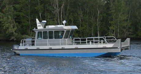 Barco profesional gabarra de trabajo - 3612VB - Scully's Aluminum Boats - fueraborda / de aluminio