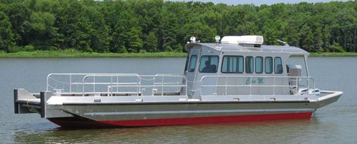 Barco profesional gabarra de trabajo - 4013BV - Scully's Aluminum Boats - intraborda / de aluminio