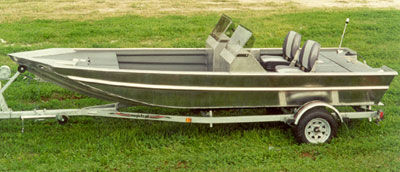 Bass boat fueraborda - 1760V2-SC - Scully's Aluminum Boats - con consola lateral / de pesca deportiva