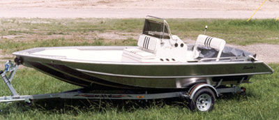 Bay boat fueraborda - 1872-CC - Scully's Aluminum Boats - con consola central / de pesca deportiva / de aluminio