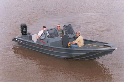 Barco open fueraborda - 2072v innovator2 big - Scully's Aluminum Boats - con doble consola / de aluminio