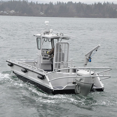 Barco profesional barco utilitario - CATHEDRAL 21' (T-TOP) - Workskiff Inc - fueraborda / de aluminio / jon boat