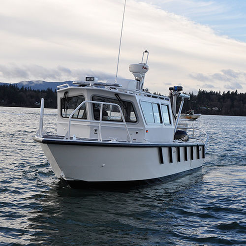 Barco profesional barco de trabajo - COMMANDER 27' - Workskiff Inc - fueraborda / de aluminio