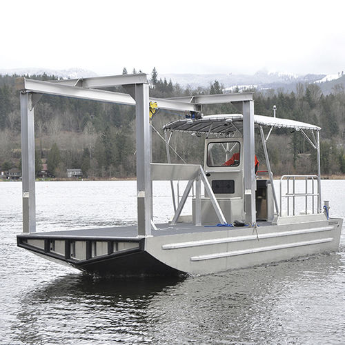 Barco profesional gabarra de trabajo - V BARGE 26' #3 - Workskiff Inc - fueraborda / de aluminio