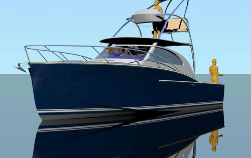 Barco cabinado intraborda - PACIFIC 32 - Dickey Boats Limited - con fly / lobster