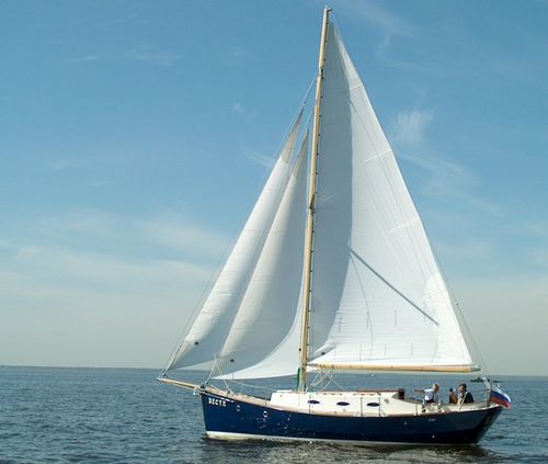 Velero de crucero - Morozov-30 Meduza - Morozov Yachts - motovelero / con 4 literas / de aluminio