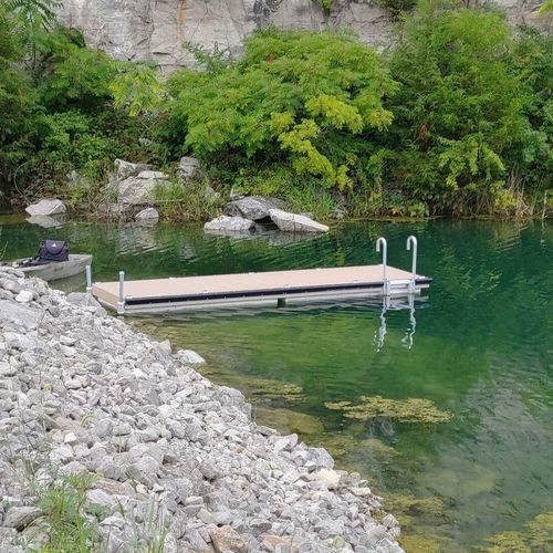 Plataforma de baño - AccuDock - flotante / marina / de teca