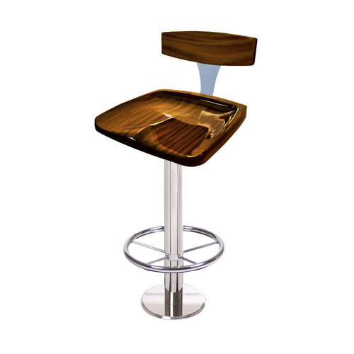 Taburete de bar para yate - Backfin - Release Marine - para buque / de teca