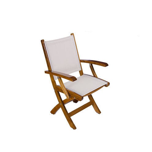 Silla estándar para barco - ST15 - Release Marine - plegable / con reposabrazos / de teca
